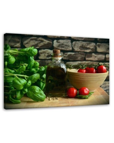 Modernes Wandbild - Basilikum in der Küche | Feeby