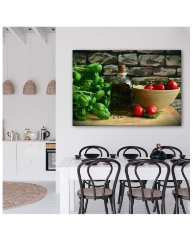 Modernes Wandbild - Basilikum in der Küche | Feeby