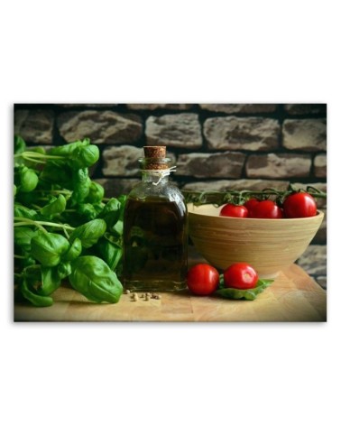 Modernes Wandbild - Basilikum in der Küche | Feeby