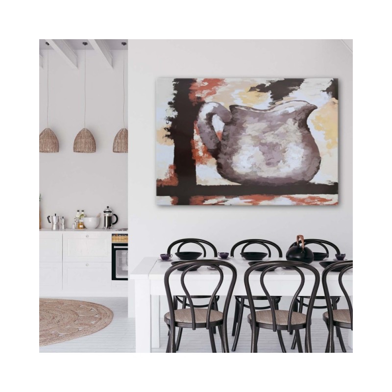 Leinwanddruck - Tonkrug - handbemalt | Feeby