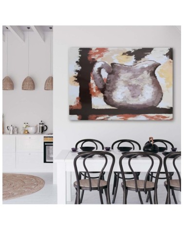 Leinwanddruck - Tonkrug - handbemalt | Feeby