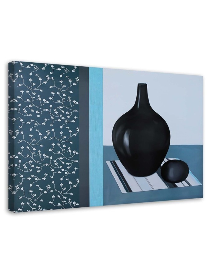 Leinwandbild - Zwei Krüge auf einer bunten Serviette | Feeby