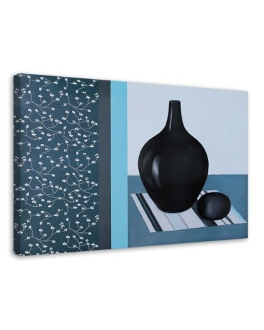 Leinwandbild - Zwei Krüge auf einer bunten Serviette | Feeby