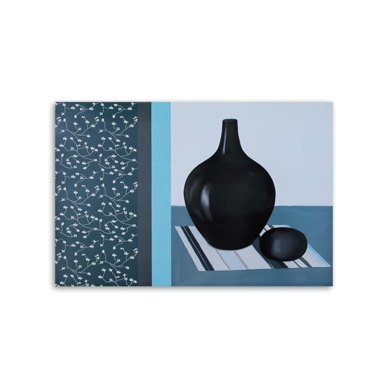 Leinwandbild - Zwei Krüge auf einer bunten Serviette | Feeby