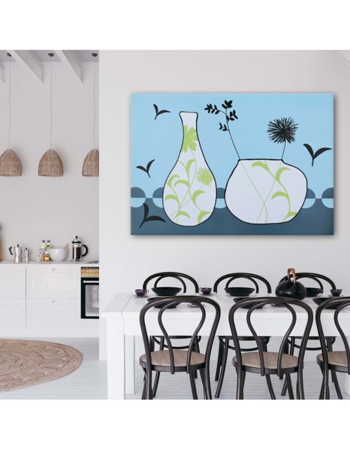 Flowers in a vase abstract - Still Life Paintings | FEEBY