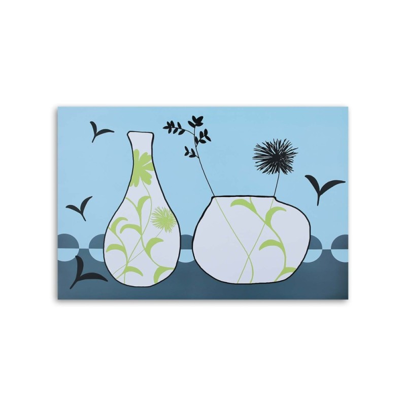 Leinwandbild - Blumen in einer Vase - abstrakt | Feeby