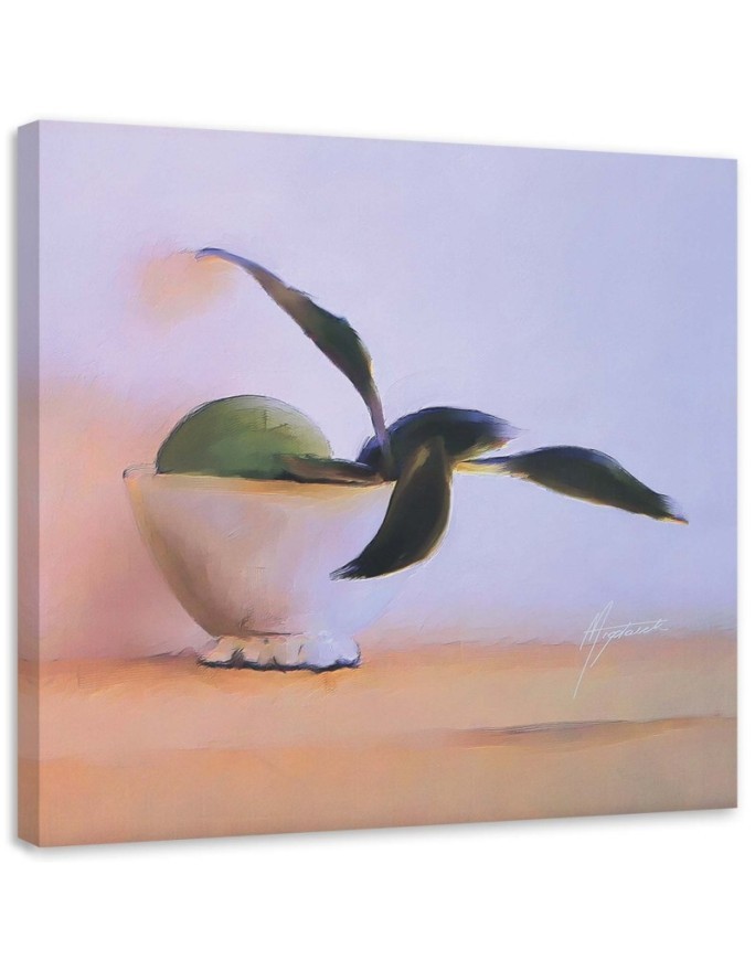 Leinwanddruck - Obst in einer Schale auf einem Tisch | Feeby