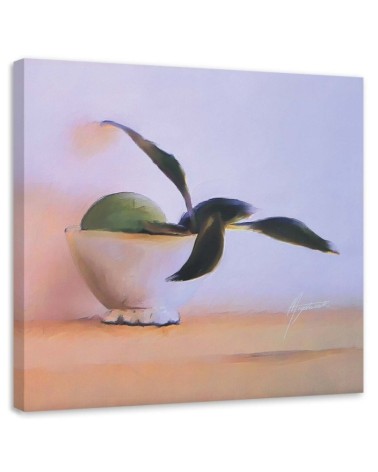 Leinwanddruck - Obst in einer Schale auf einem Tisch | Feeby