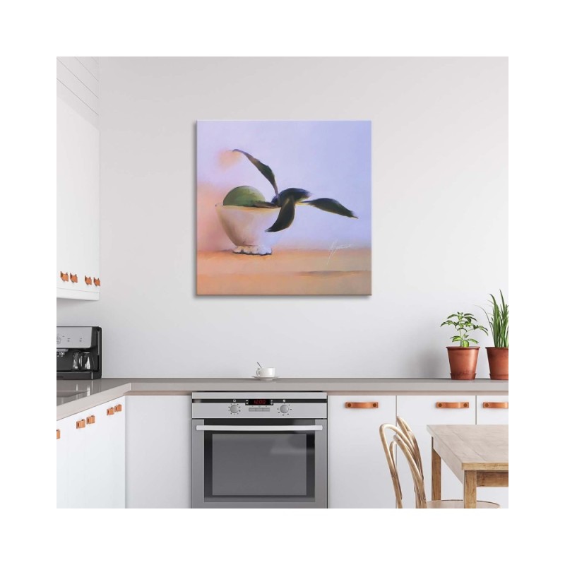 Leinwanddruck - Obst in einer Schale auf einem Tisch | Feeby