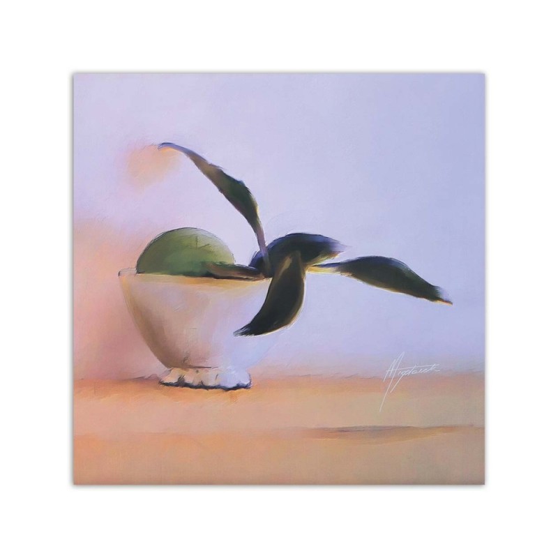 Leinwanddruck - Obst in einer Schale auf einem Tisch | Feeby