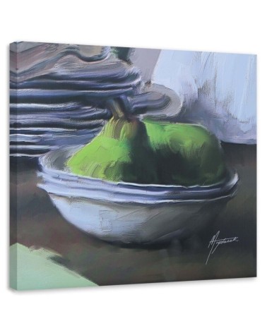 Leinwandbild - Zwei grüne Birnen | Feeby