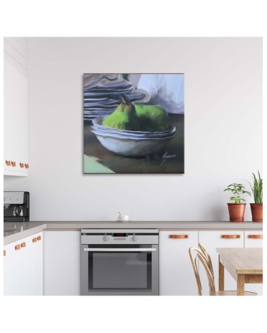 Leinwandbild - Zwei grüne Birnen | Feeby