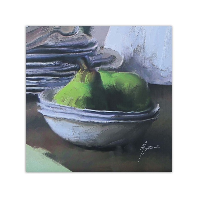 Leinwandbild - Zwei grüne Birnen | Feeby