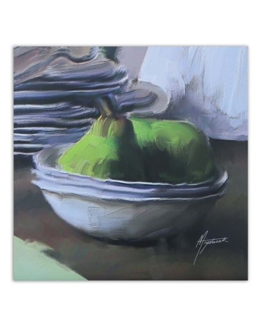 Leinwandbild - Zwei grüne Birnen | Feeby