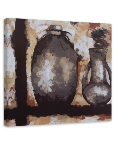 Bild auf Leinwand - Zwei Krüge auf einem Regal | Feeby