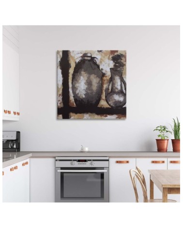 Bild auf Leinwand - Zwei Krüge auf einem Regal | Feeby