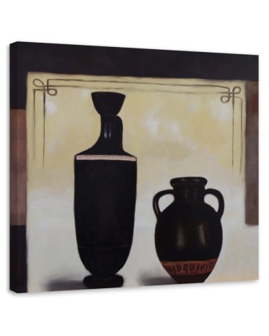 Leinwandbild - Zwei schwarze Krüge | Feeby