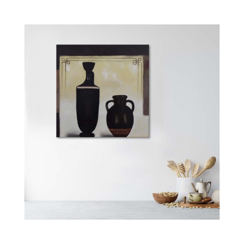 Dwa czarne dzbanki - Obrazy na płótnie Martwa Natura | FEEBY