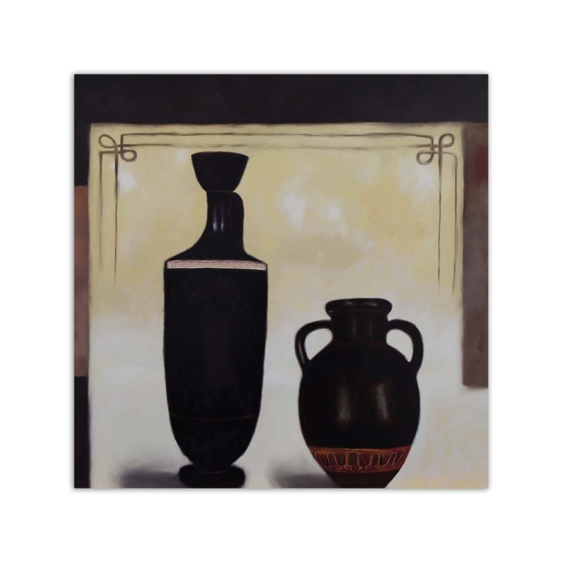 Leinwandbild - Zwei schwarze Krüge | Feeby