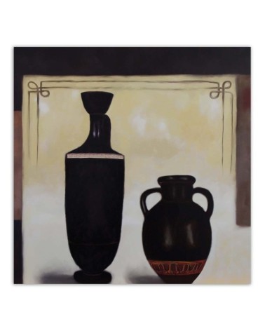 Leinwandbild - Zwei schwarze Krüge | Feeby
