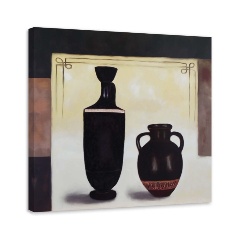 Wandbild für Wohnzimmer - Zwei schwarze Krüge | Feeby