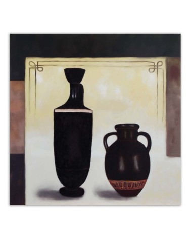 Wandbild für Wohnzimmer - Zwei schwarze Krüge | Feeby