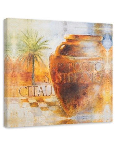 Abstract canvas painting - Large jugs Tuscany | FEEBY