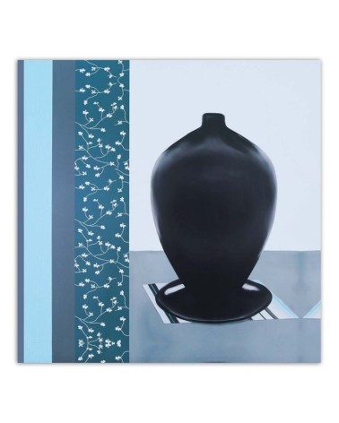 Leinwandbild - Schwarzer Krug mit Ständer | Feeby