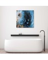 Marine canvas paintings - Shells in blue water | FEEBY