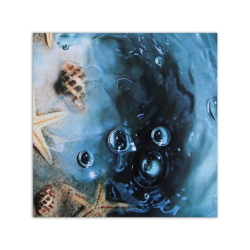 Leinwandbild - Muscheln in blauem Wasser | Feeby