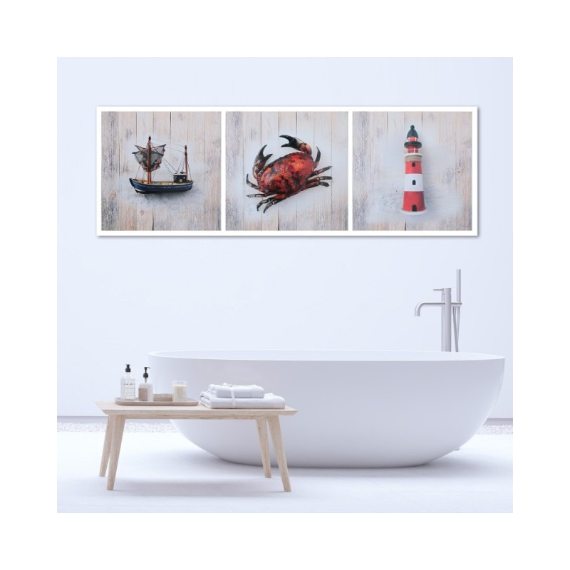 Wandbild für Wohnzimmer - Maritime Elemente | Feeby