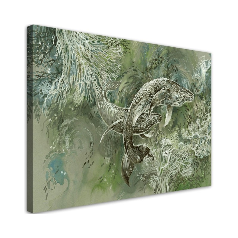 Bild auf Leinwand - Ein Paar Wale von Humbacks | Feeby