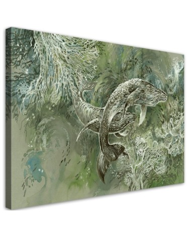 Bild auf Leinwand - Ein Paar Wale von Humbacks | Feeby