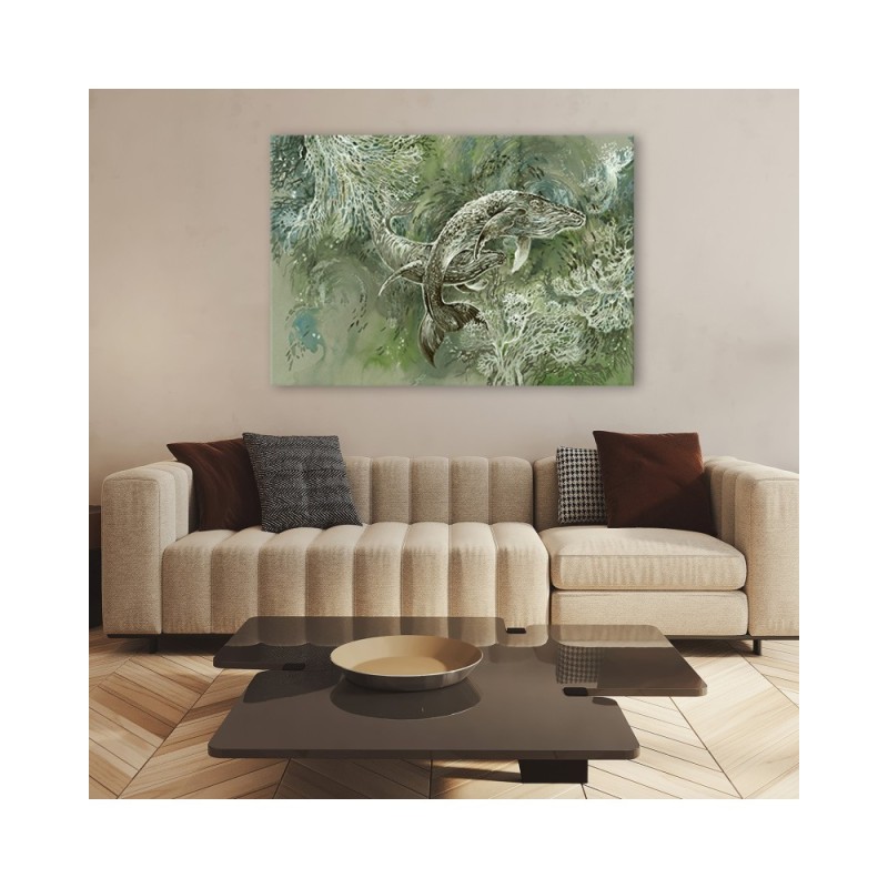 Bild auf Leinwand - Ein Paar Wale von Humbacks | Feeby