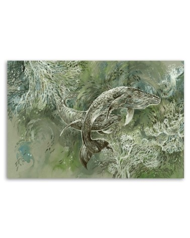 Bild auf Leinwand - Ein Paar Wale von Humbacks | Feeby