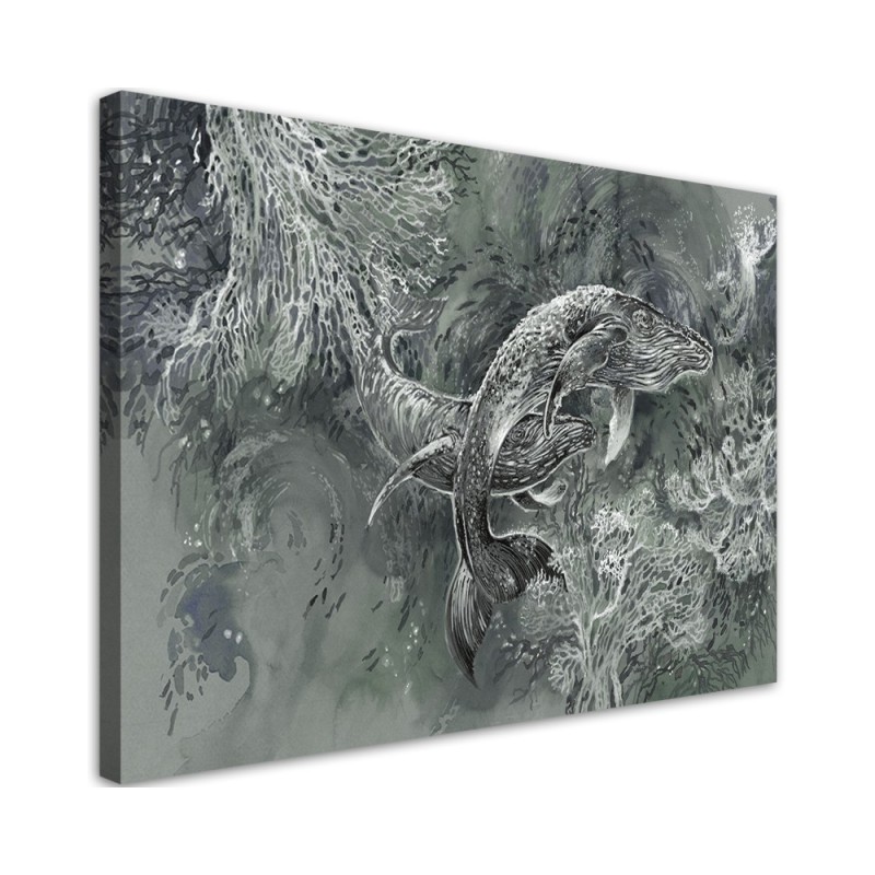 Leinwandbild - Ein Paar Wale von Humbacks | Feeby