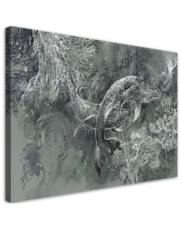 A pair of humpback whales - Maritime Canvas prints | FEEBY