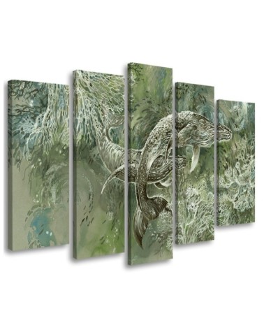 Bild auf Leinwand - Ein Paar Wale von Humbacks | Feeby