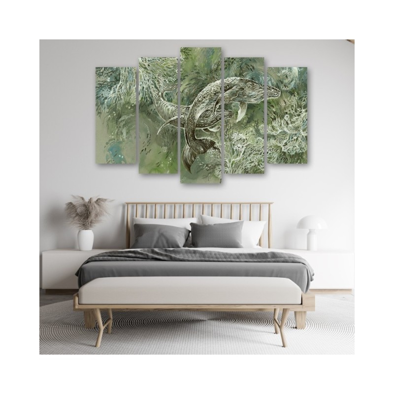 Bild auf Leinwand - Ein Paar Wale von Humbacks | Feeby