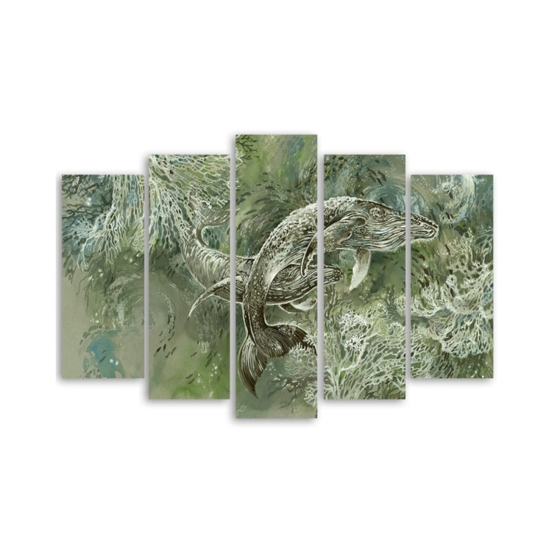 Bild auf Leinwand - Ein Paar Wale von Humbacks | Feeby