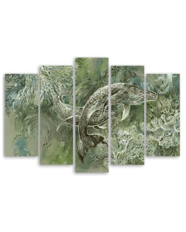 Bild auf Leinwand - Ein Paar Wale von Humbacks | Feeby