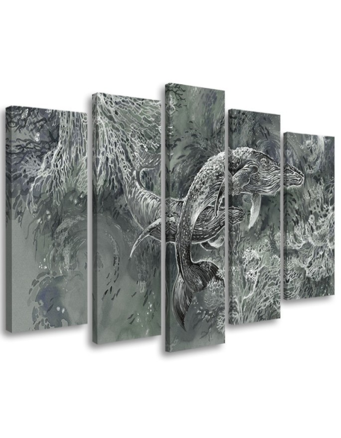 Leinwanddruck - Ein Paar Wale von Humbacks | Feeby