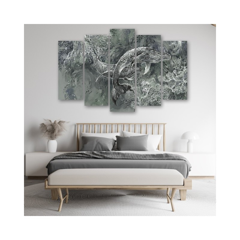 Leinwanddruck - Ein Paar Wale von Humbacks | Feeby