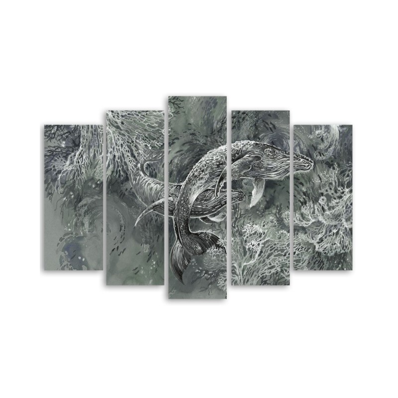 Leinwanddruck - Ein Paar Wale von Humbacks | Feeby