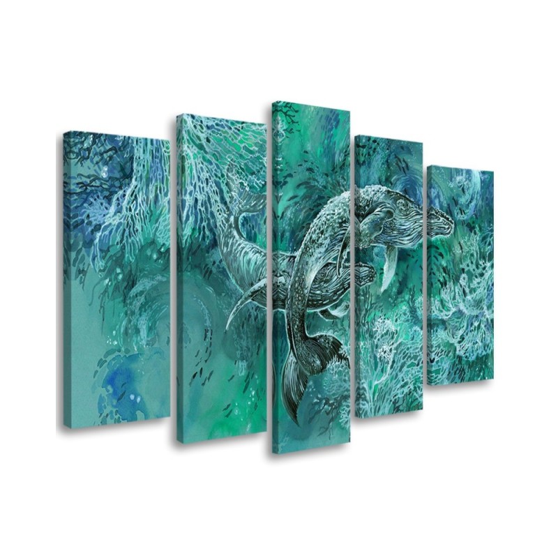 Leinwandbild - Ein Paar Wale von Humbacks | Feeby