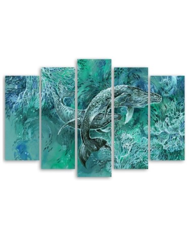 Leinwandbild - Ein Paar Wale von Humbacks | Feeby