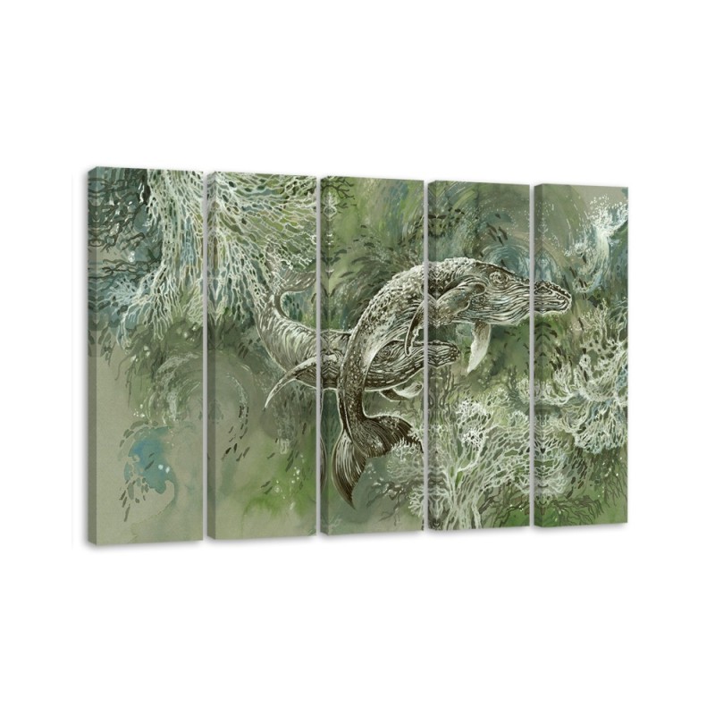 Leinwandbild - Ein Paar Wale von Humbacks | Feeby