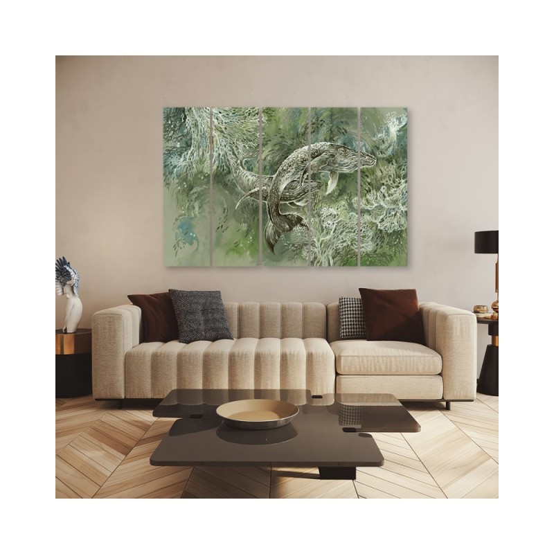 Leinwandbild - Ein Paar Wale von Humbacks | Feeby