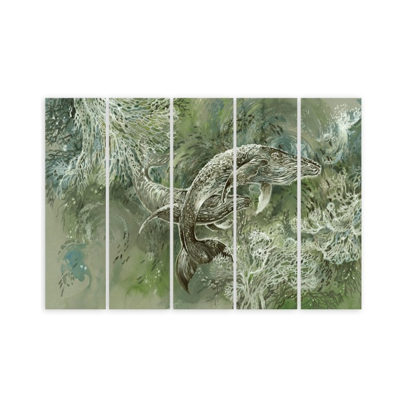 Leinwandbild - Ein Paar Wale von Humbacks | Feeby