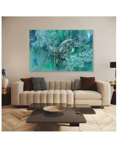 Modernes Wandbild - Ein Paar Wale von Humbacks | Feeby